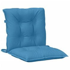 Petromila Podušky na židli nízké opěradlo 4 ks modrá melanž 100x50x7 cm