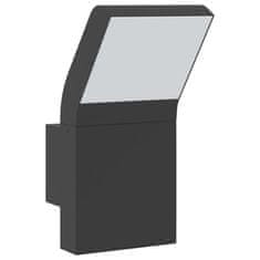 Vidaxl Venkovní nástěnná LED svítidla 2 ks černá litý hliník