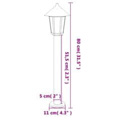 Vidaxl Venkovní stojací lampy 3 ks černé 80 cm nerezová ocel