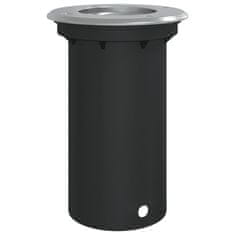 Vidaxl Venkovní zemní svítidlo kulaté černé 10,5 x 10,5 cm litý hliník