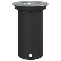 Vidaxl Venkovní zemní svítidlo kulaté černé 10,5 x 10,5 cm litý hliník