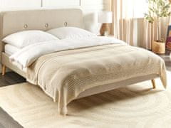 Beliani Bavlněný přehoz na postel 150 x 200 cm béžová ILEN