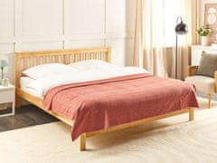 Beliani Bavlněný přehoz na postel 150 x 200 cm červená MARAKA