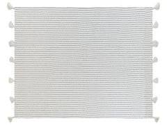 Beliani Bavlněný přehoz na postel 150 x 200 cm krémová bílá MODAR