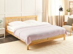 Beliani Bavlněný přehoz na postel 150 x 200 cm růžová HALPOLA