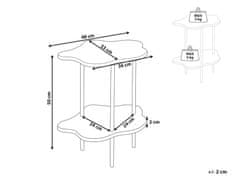 Beliani Boční stolek bílý/černý CLOUD