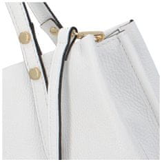 Delami Vera Pelle Trendová dámská kožená kabelka přes rameno Mora, bílá