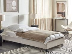 Beliani Čalouněná postel 90 x 200 cm světle béžová ROANNE