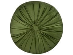 Beliani Dekorativní polštář Umělý samet Zelená BODAI