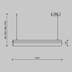 MAYTONI MAYTONI Závěsné svítidlo Petra 3000K 35W MOD250PL-L36BS3K