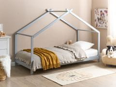 Beliani Dětská dřevěná postel 90 x 200 cm šedá ORLU