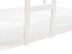 Beliani Dětská dřevěná postel patrová 90 x 200 cm bílá LABATUT