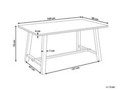 Beliani Jídelní stůl 160 x 90 cm světlé dřevo BARNES