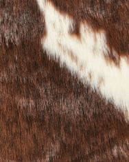Beliani Koberec z umělé hovězí kůže 150 x 200 cm hnědý / bílý BOGONG