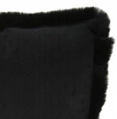 Koopman Dekorační polštář s výplní sametový černý 45x45 cm