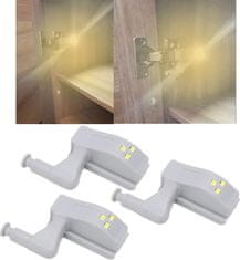 HOME & MARKER® LED Osvětlení skříně, Senzorové LED světlo na panty, LED světla pro šatní skříň (8 ks) | HINGELED