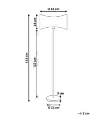 Beliani Kovová stojací lampa CALVILLO ve zlaté barvě