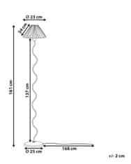 Beliani Kovová stojací lampa černá/bílá JIKAWO