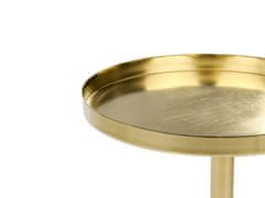 Beliani Kovový odkládací stolek zlatá a bílá CAMELO