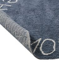 Beliani Kulatý bavlněný dětský koberec ø 120 cm modrá VURGUN