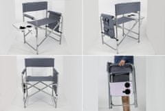 SEFIS Basic kempingová rozkládací židle se stolkem a držákem nápojů
