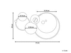 Beliani Nástěnná dekorace zlatá HELIUM