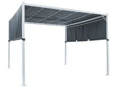 Beliani Pergola s LED osvětlením 310 x 310 cm šedá PARGA