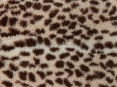 Beliani Přehoz na postel s leopardím vzorem 150 x 200 cm hnědá KUDELI