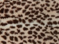 Beliani Přehoz na postel s leopardím vzorem 200 x 220 cm hnědá KUDELI