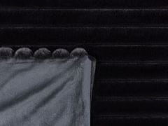 Beliani Přikrývka na postel 200 x 220 cm černá RAKYA