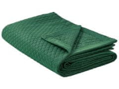 Beliani Prošívaný přehoz na postel 220 x 240 cm zelená NAPE