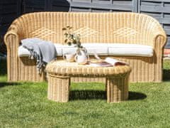 Beliani Ratanový zahradní konferenční stolek 96 x 60 cm LIVADEIA
