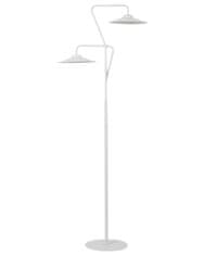 Beliani Stojací lampa LED se 2 světly bílá GALETTI
