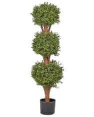 Beliani Umělá rostlina v květináči 120 cm BUXUS BALL TREE