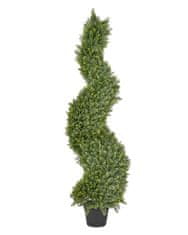 Beliani Umělá rostlina v květináči 126 cm CYPRESS SPIRAL TREE