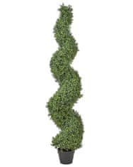 Beliani Umělá rostlina v květináči 158 cm BUXUS SPIRAL TREE