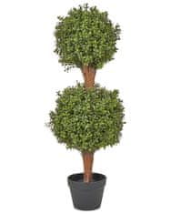 Beliani Umělá rostlina v květináči 92 cm BUXUS BALL TREE