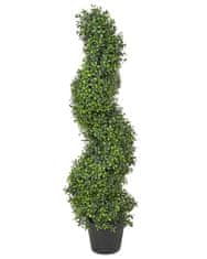 Beliani Umělá rostlina v květináči 98 cm BUXUS SPIRAL TREE