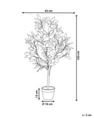Beliani Umělá rostlina v květináči 105 cm LEMON TREE