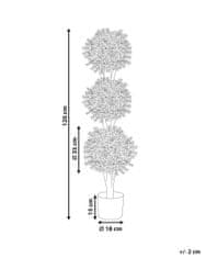 Beliani Umělá rostlina v květináči 120 cm BUXUS BALL TREE