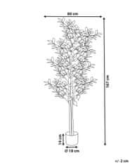 Beliani Umělá rostlina v květináči 167 cm FICUS TREE