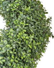 Beliani Umělá rostlina v květináči 98 cm BUXUS SPIRAL TREE