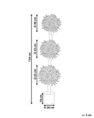 Beliani Umělá rostlina v květináči 154 cm BUXUS BALL TREE