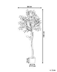 Beliani Umělá rostlina v květináči 156 cm LEMON TREE