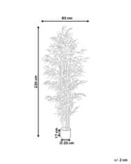 Beliani Umělá rostlina v květináči 220 cm BAMBOO