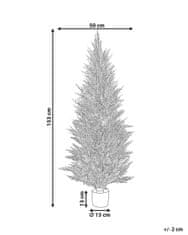 Beliani Umělá rostlina v květináči 153 cm CEDAR TREE