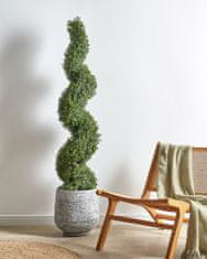 Beliani Umělá rostlina v květináči 158 cm BUXUS SPIRAL TREE