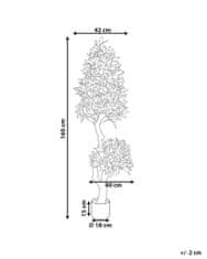 Beliani Umělá rostlina v květináči 160 cm LAURELE
