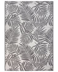 Beliani Venkovní koberec KOTA palmové listy tmavě šedé 160 x 230 cm