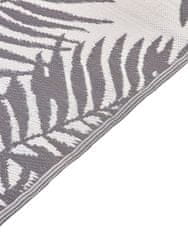 Beliani Venkovní koberec KOTA palmové listy tmavě šedé 160 x 230 cm
